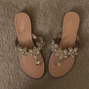 Madeline Stuart Rhinestone Flip Flops